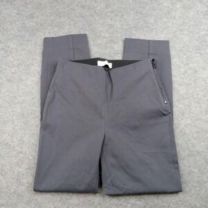 Everlane Pants Womens 0 Gray Side Zip High Rise Straight Leg Cotton Stretch